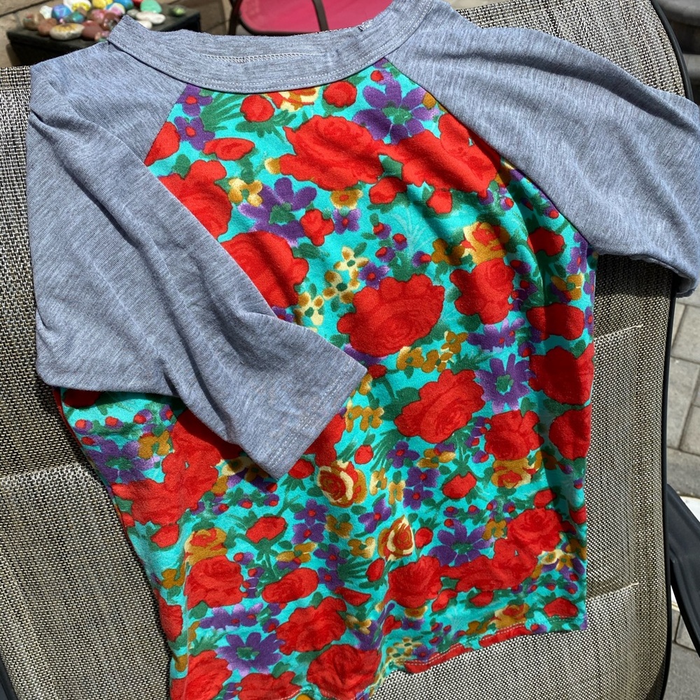 Kids LuLaRoe “baseball” tee